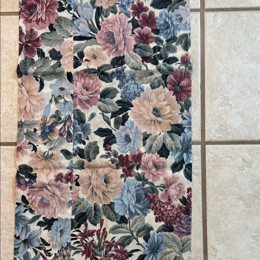 Curtains Valances Pair Floral Valances Curtains Pink Blue Vintage Colors